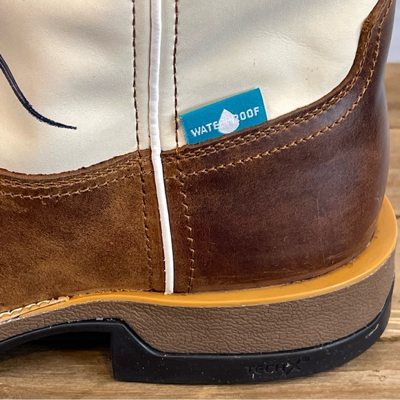 Twisted X Tech X Western Boots Mens 12" Pull On Roasted Pecan MXWW002 Waterproof - Picture 5 of 16
